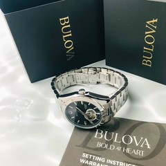 Bulova Surveyor 96A270 Automatic Men’s Watch with Open Heart Black Dial 42mm