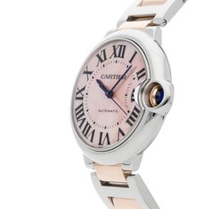Cartier Ballon Bleu Steel and Gold Automatic 36mm Pink MOP Dial Bracelet