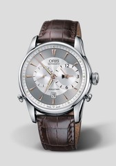 Oris Worldtimer Automatic Silver/Gray Dial Leather/42 mm Comes with Two Straps