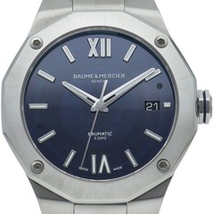 Baume & Mercier Riviera Baumatic Watch 42mm Blue M0A10616 Stainless Steel me…