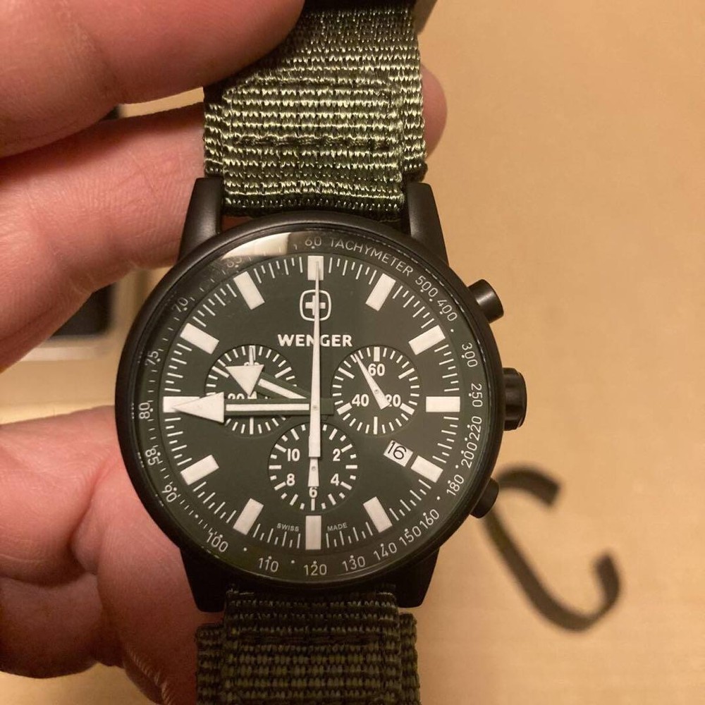 Wenger Command Chrono Patagonia Race 7089X/T Olive Dial Green Strap