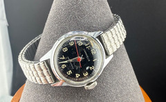 Vintage Caravelle By Bulova Automatic Silver Tone Watch 6” RUNS