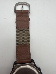 Casio Illuminator W-89H Digital Watch Olive Green Brown Nylon Leather Strap 1536