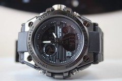 Men’s Watch Sanda Black Chrome Everyday Tough Military Sport Fashion Gift WR