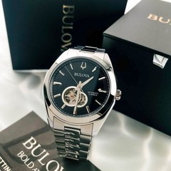 Bulova Surveyor 96A270 Automatic Men’s Watch with Open Heart Black Dial 42mm