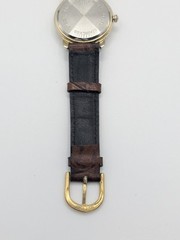 Carvel Miyota Japan Quartz Skeleton Dial Watch Leather Strap Untested 34mm