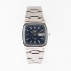Vintage Seiko 5 Auto Watch 6309-5090 Dark Blue Dial TV Case Arabic English Days