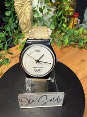 Swatch 2004 Olympics Athimata Quartz Swiss Made Wrist Watch White Dial