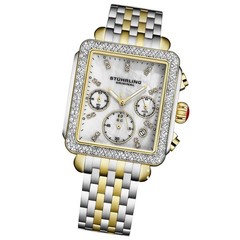 Stuhrling Sonata 4083 2 Chronograph Stainless Steel Two Tone Date Womens Watch