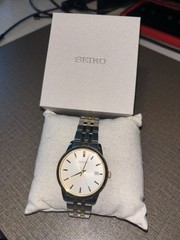Seiko Essentials White Sunray Dial Two-tone Stainless Steel Men’s Watch SUR402P1
