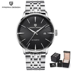 PAGANI DESIGN Men’s Automatic Mechanical Watch Leather Strap 3ATM Waterproof