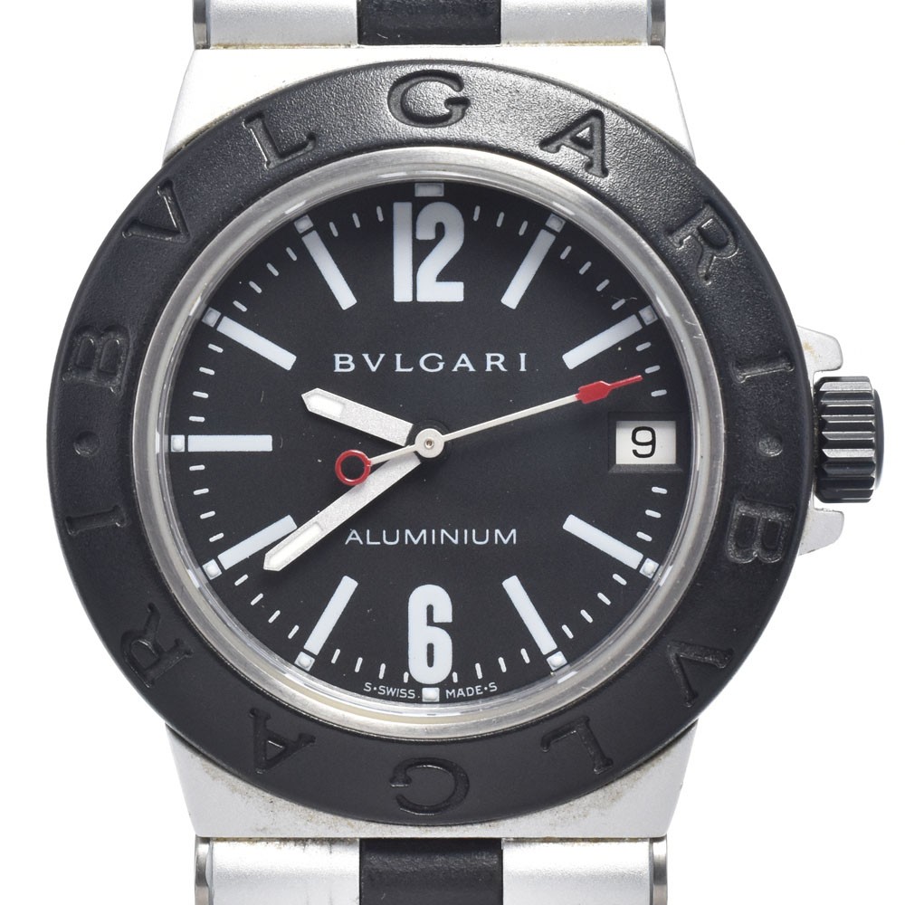 BVLGARI aluminum AL32TA Date black Dial Quartz Unisex Watch L#148418