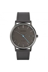 Sekonda Gents Dark Grey Leather Strap 40mm Casual Watch 1844
