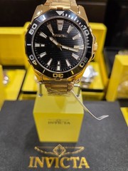 Invicta Pro Diver Meridian Men’s Quartz Watch 46mm Gold/Black 69236 NIB