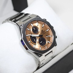 Casio Edifice Solar Salmon Dial Chronograph Men’s Solar Watch EFS-S570D-4AUEF