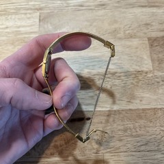 Vintage Seiko Quartz Watch Womens 13mm Gold Tone 2120-6319 Needs Battery
