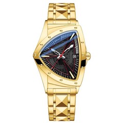 CHENXI Men Quartz Watch Triangle Silver Steel Watch for Male Business Wristwatch