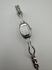 Carriage Women’s Silvertone Link Bracelet Watch 20mm 5 1/2” New Battery