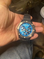 Invicta Force Men’s Quartz Chronograph Blue Dial Black Rubber Strap 50mm 100m