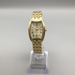 Steel By Design Womens Watch 25mm Gold Tone Stainless Band New Battery 7.25″
