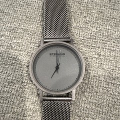 Sterling Women’s Analog Dress Watch Silver Tone Mesh Band Round Silver Dial