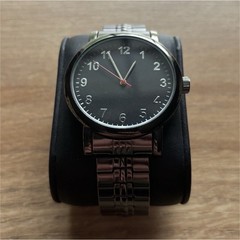 MENS JC PENNY Black Dial Analog Quartz Watch Stainless Steel – NEEDS NEW BATTERY