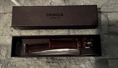 SHINOLA DETROIT 18 MM OXBLOOD BROWN RED LEATHER WATCH BAND MEN WOMEN NEW USA