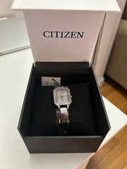 Citizen Eco-Drive Women’s Silver-Tone Crystal Accent 23MM Watch – Silver…