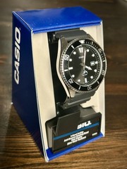 Casio Duro Dive Watch MDV-106 WR 200m Marlin SS Case Black 43mm NEW BATT + ORIG