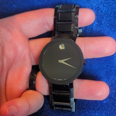 Movado Men’s 38mm Sapphire & Black Pvd Finished Stainless Steel