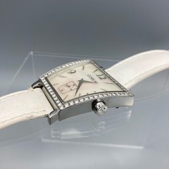 Corum Trapeze Stainless Steel Mother of Pearl Dial Diamond Bezel Watch 106.404.4