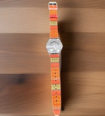 Swatch Sweet Sarong Band Black Classiness Face Needs Battery Mix N Match Vtg