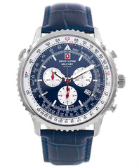 Swiss Alpine Military Blue Dial Chronograph Date Display Men’s Watch 7078.9535