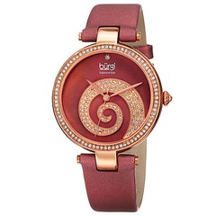 Women’s Burgi BUR143BUR Mother of Pearl Diamond Dial Swirled Crystal Pave Watch