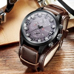 Men’s Watch Nylon/Leather Strap Waterproof Date Quartz Watch Casual Wristwatch