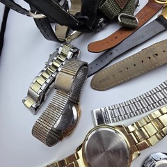 Men’s Watch Lot Parts Repair Untested Digital Quartz Vintage Mixed Brands 1.14 l