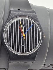 Swatch watch GA102 PINSTRIPE Women’s Running New battery 1993 Vintage