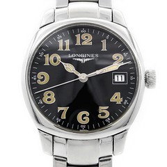 LONGINES L2.198.4 Quartz Watch Black Dial Stainless 31mm Wrist 15.5cm/6.1in