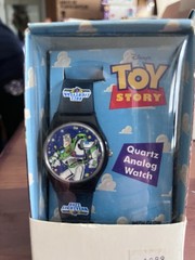 Disney Toy Story Buzz Lightyear Kids Quartz Analog Watch Black Plastic Band Box