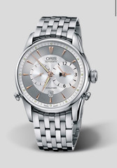 Oris Worldtimer Automatic Silver/Gray Dial Leather/42 mm Comes with Two Straps