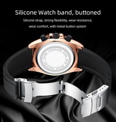 CHENXI Men’s Rose Luminous Calendar Chronograph Moon Phase Business Quartz Watch