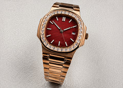 Custom Built – Ruby Red Dial Rose Gold Automatic Luxury Sport Watch