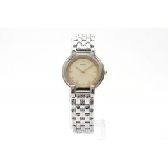 SEIKO V701 1791 Quartz Ladies’ Wristwatch Gold Dial Combination Color Stainless