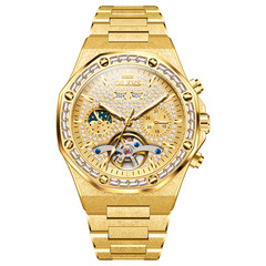 OLEVS 9805 Luxury Diamond Mechanical Watch with Moon Phase Glow-in-the-dark