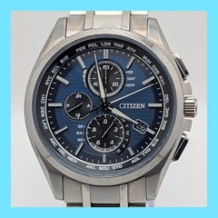 Citizen Attesa H804 Quartz World Time Titanium Navy watch wrist 20.0cm/7.9in