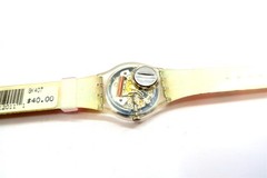 NEW Swatch Watch BISEX GK407 with Case and Papers 1997 Gents NEW BATTERY Vintage