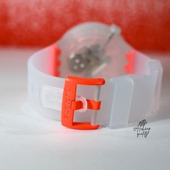 Swatch Swiss Made Big Bold Orangeinjelly 47mm SO27E102 Semi Transparent Orange