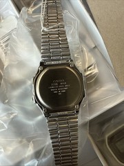 CASIO VINTAGE ICONIC A168WA-5A SILVER DIGITAL STOPWATCH ALARM WR BRAND NEW