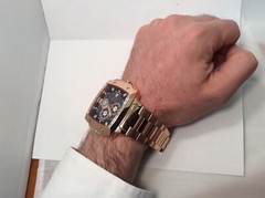 Men Aqua Master Jojo Jojino Joe Rodeo Rose Metal Band 51mm Diamond Watch W#354