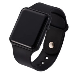 Simple Digital Watch for Men Women Fashion Sport LED Electronic Watch Black Sili
